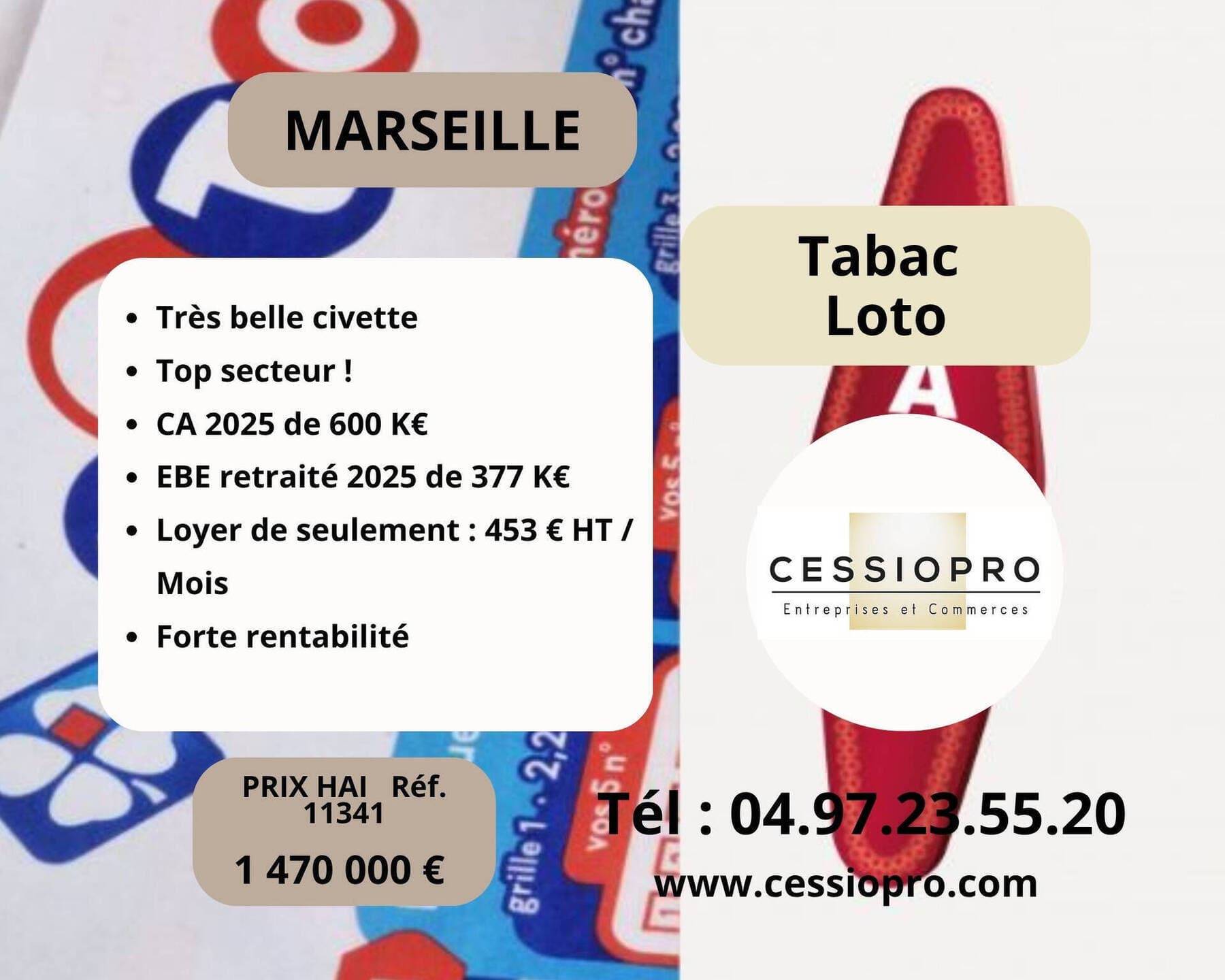 Tabac loto marseille 6e arrondissement · 850 m² · Fonds de commerce — photo 1