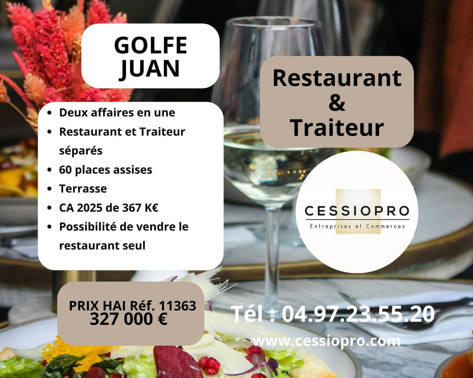 Restaurant traiteur · 435 m² · Fonds de commerce — photo 1