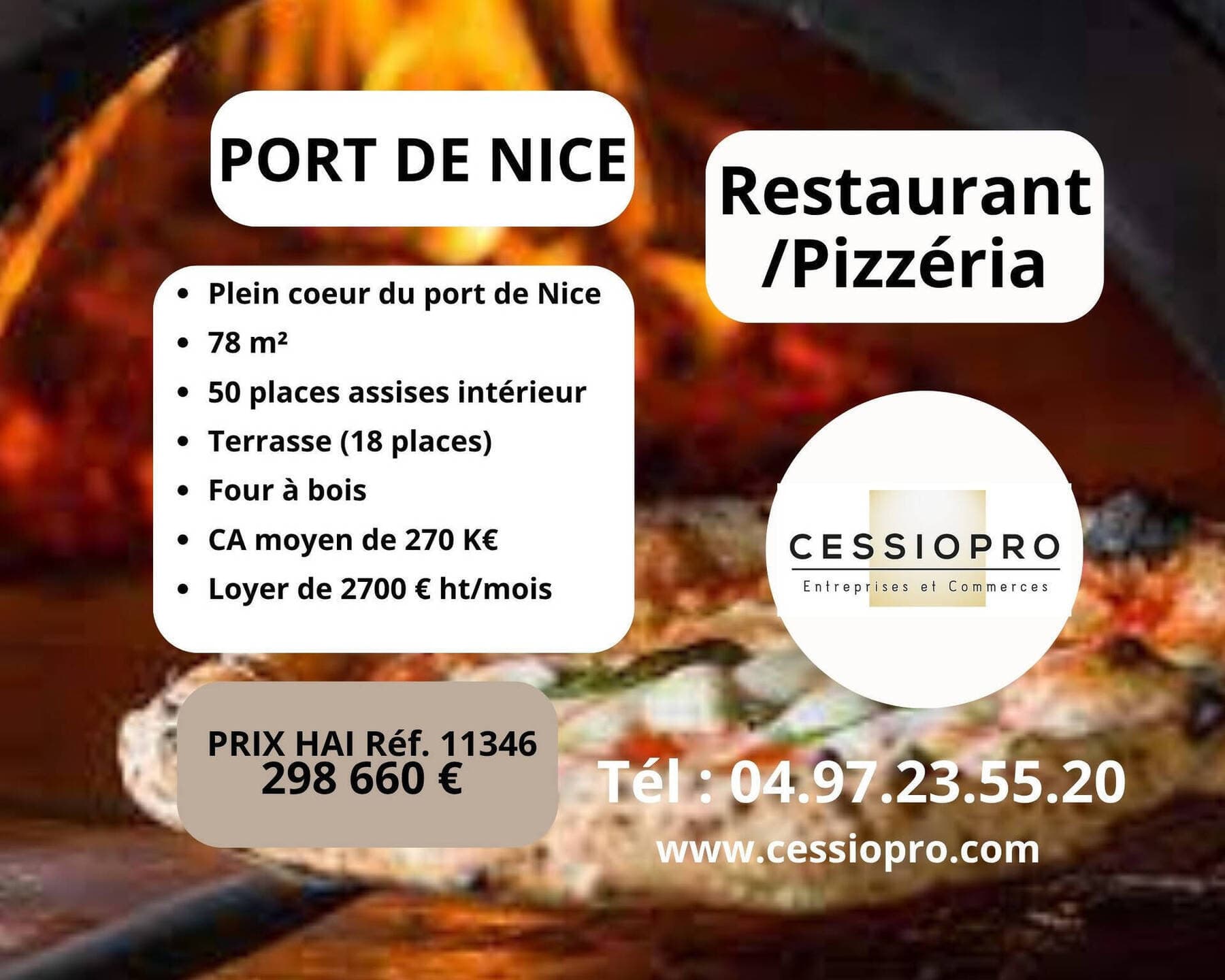 Restaurant pizzeria · 80 m² · Fonds de commerce — photo 1