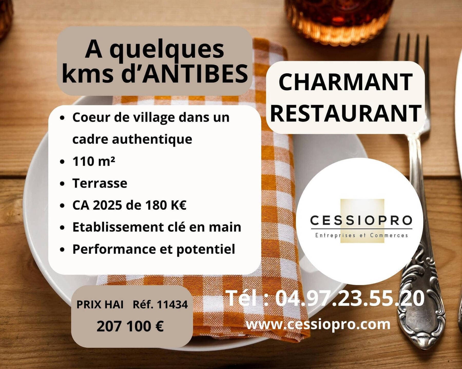 Restaurant · 100 m² · Fonds de commerce — photo 1