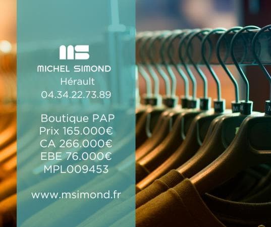 Magasin de vetements · 190 m² · Fonds de commerce — photo 1