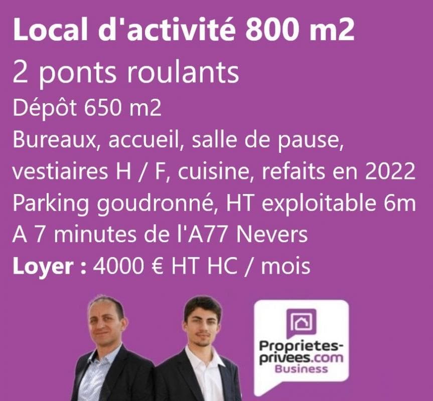 Local commercial 800 m² — NEVERS — photo 1
