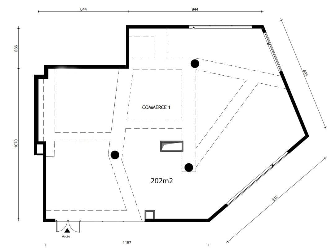 Local commercial · 202 m² · Cession de bail — photo 2