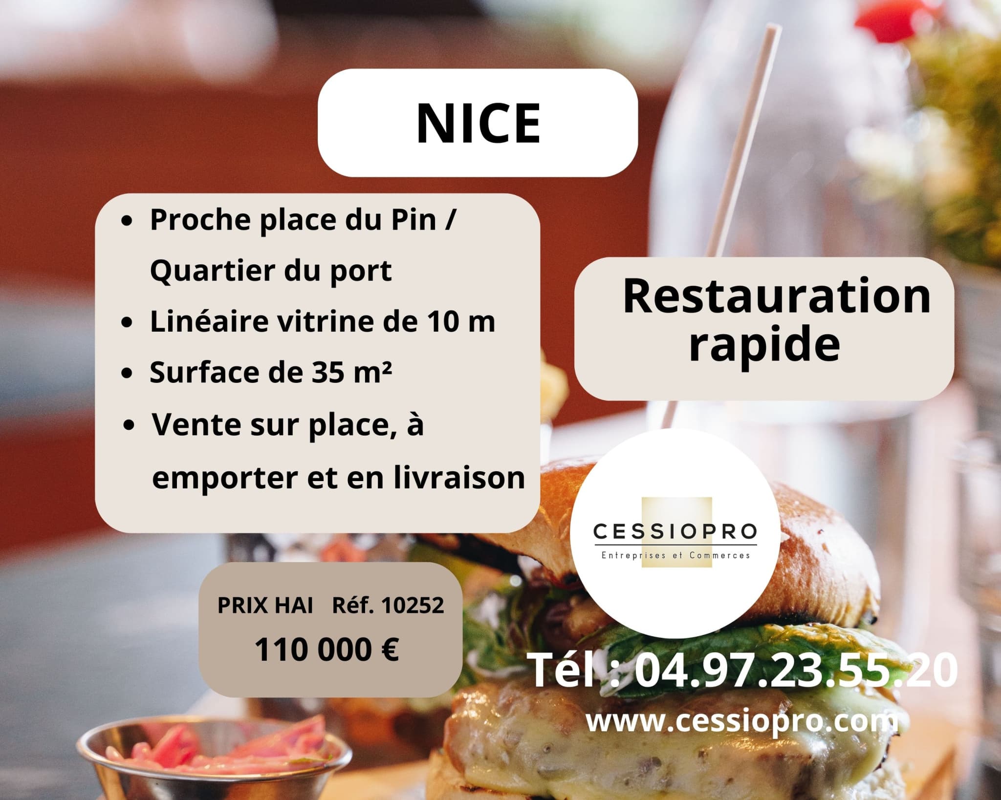 Local commercial 35 m² — NICE — photo 1