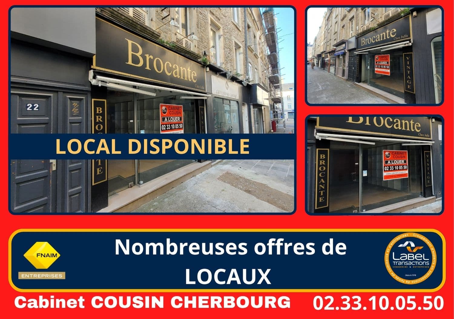 Local commercial 38 m² — CHERBOURG EN COTENTIN — photo 1