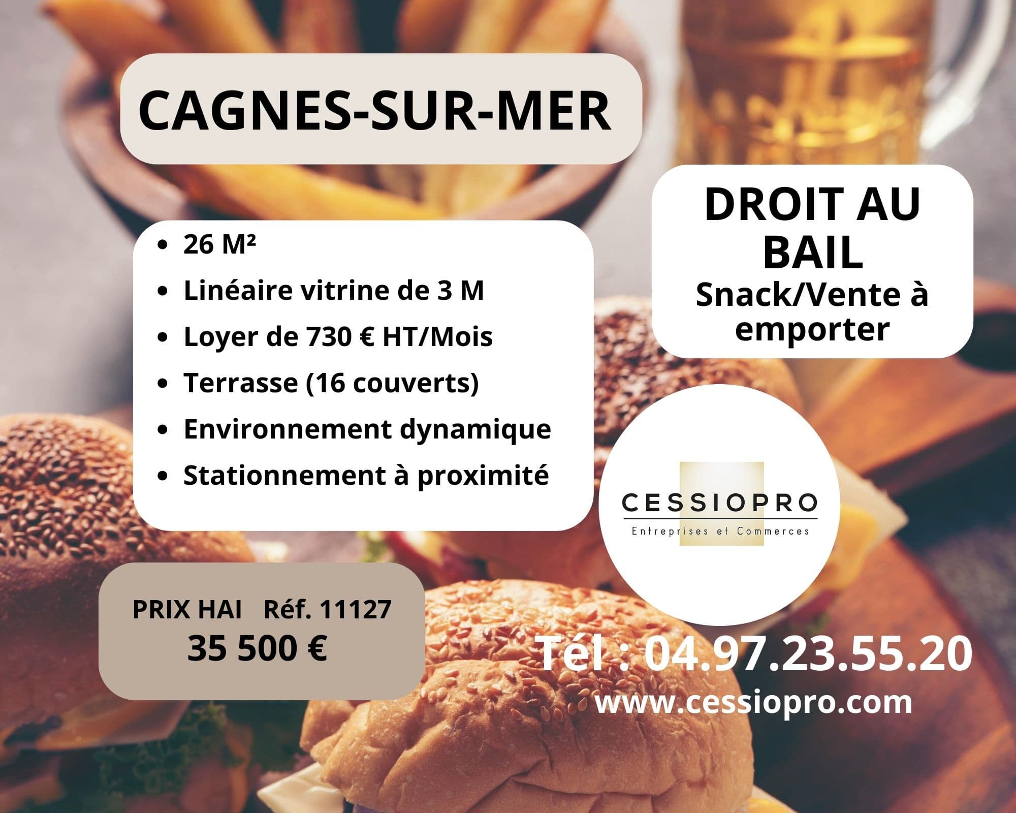 Local commercial 26 m² — CAGNES SUR MER — photo 1