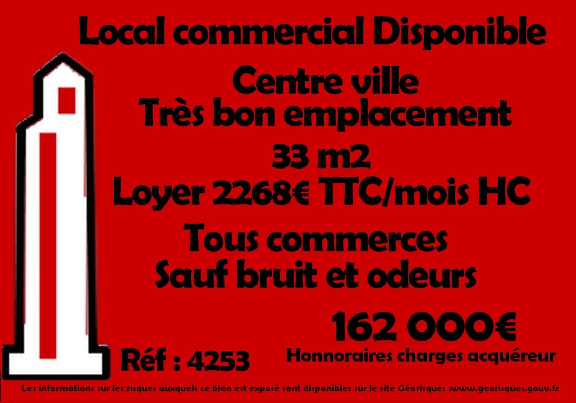 Local commercial · 33 m² · Fonds de commerce — photo 1