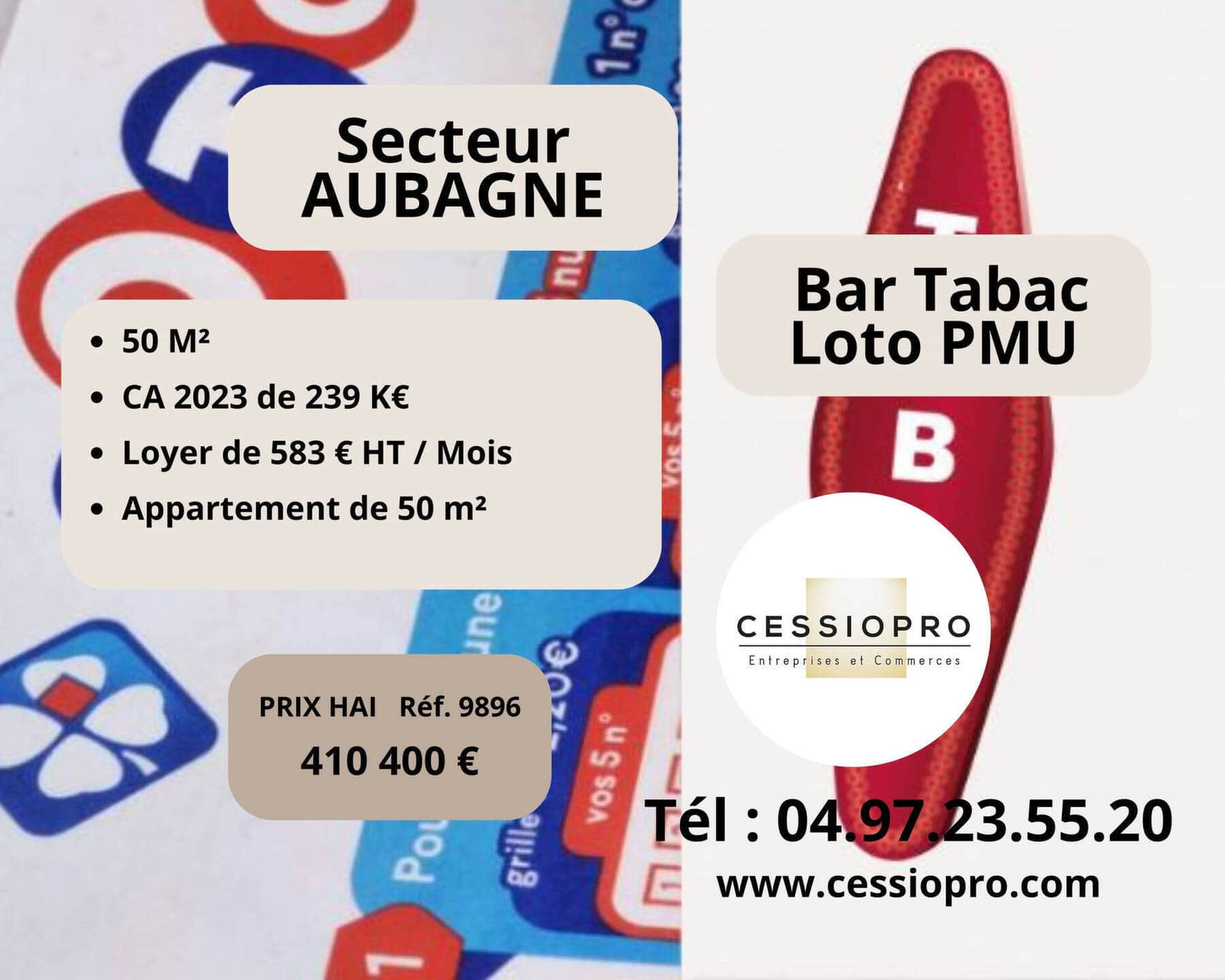 Bar tabac loto pmu · 241 m² · Fonds de commerce — photo 1