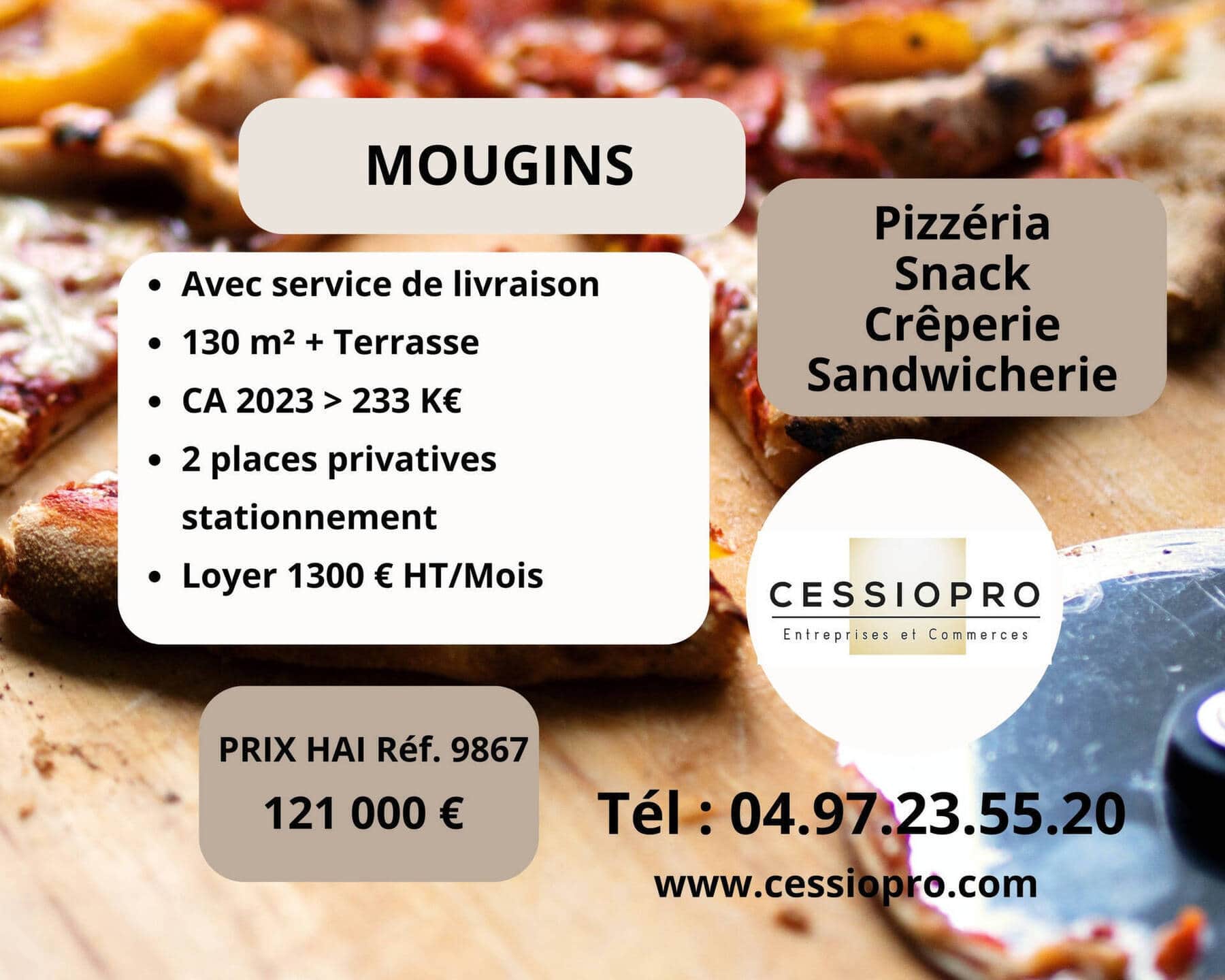 Pizzeria vente a emporter restauration rapide sandwicherie · 130 m² · Fonds de commerce — photo 1