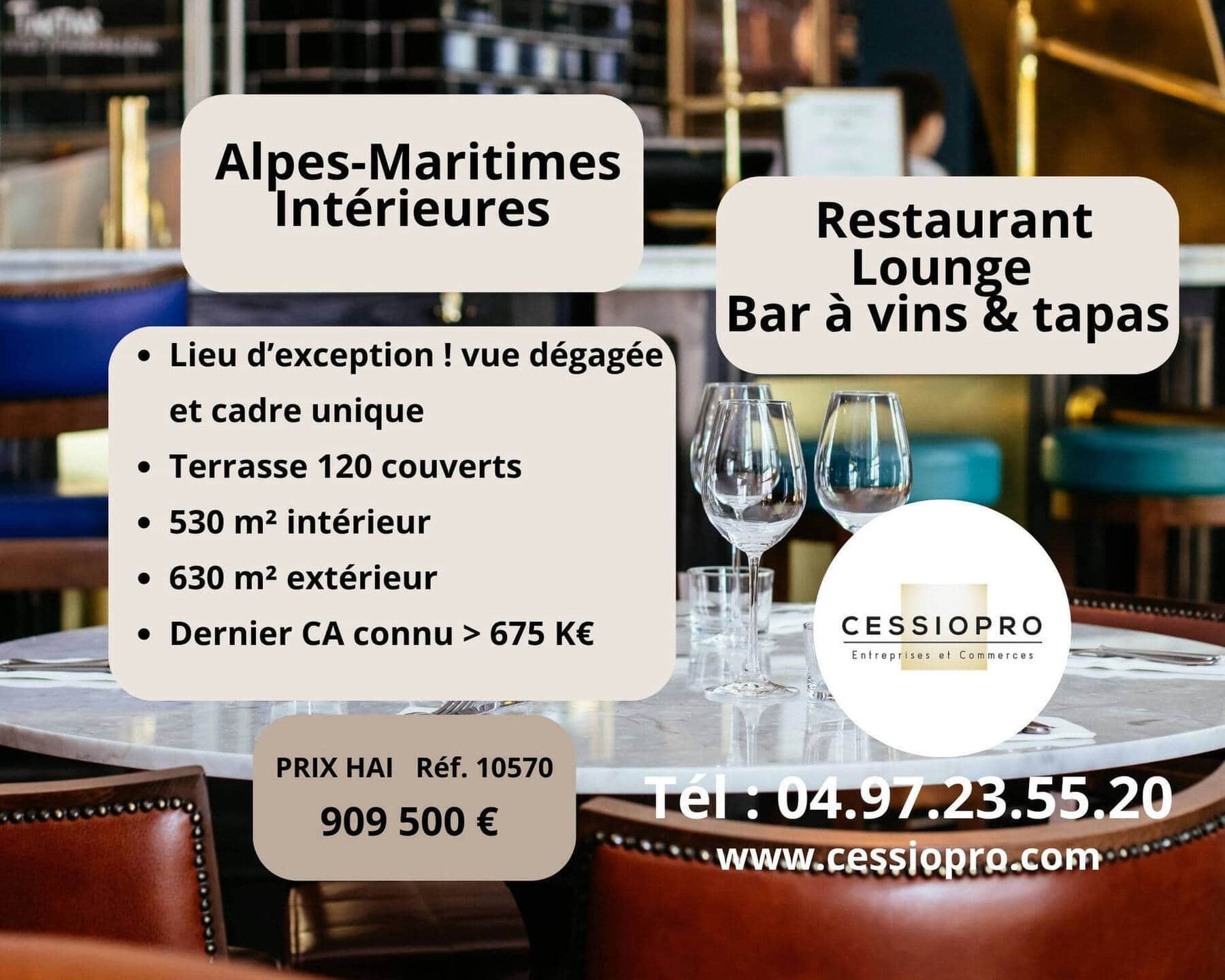 Restaurant bar cave a vin · 500 m² · Fonds de commerce — photo 1