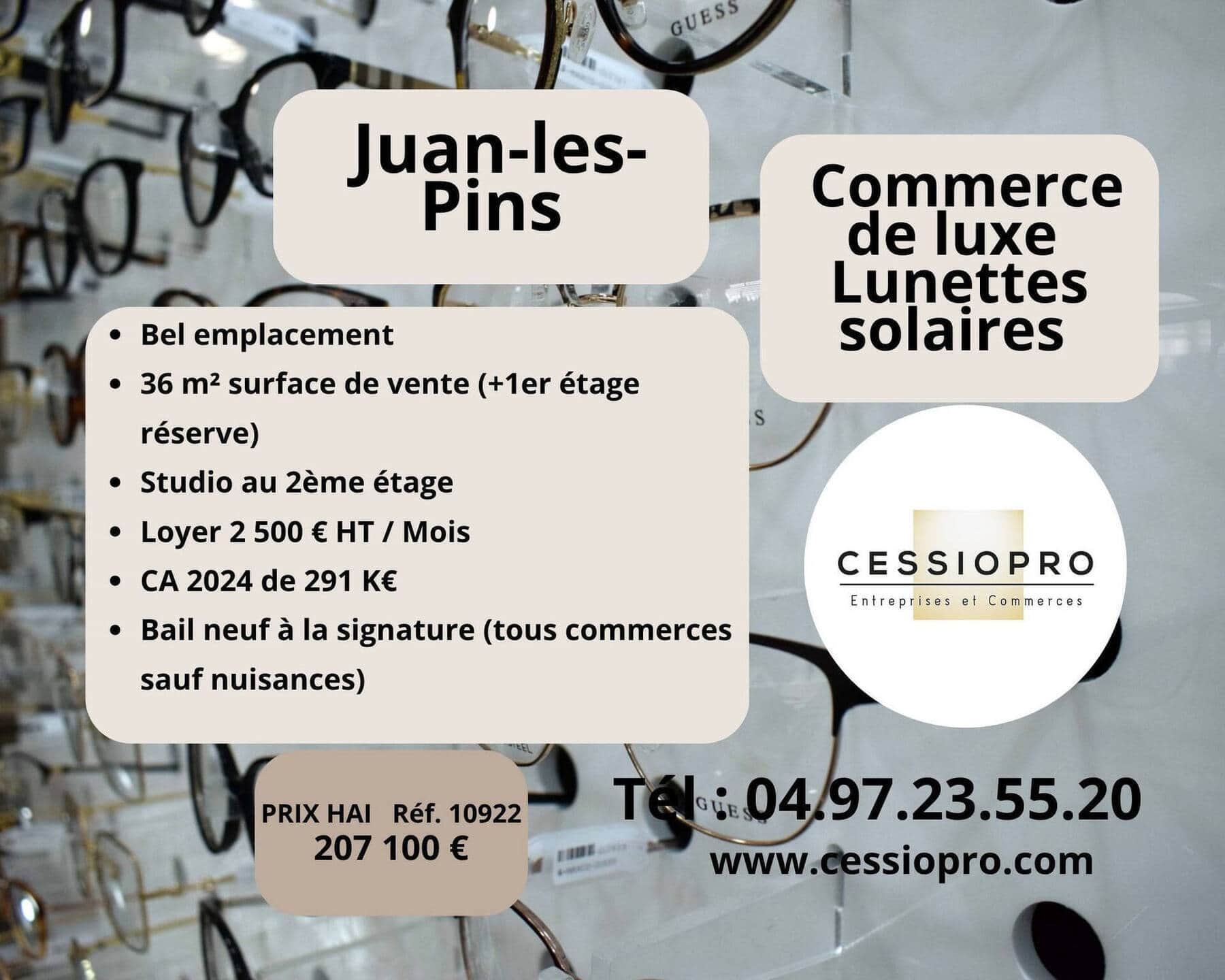 Commerce de luxe optique · 36 m² · Fonds de commerce — photo 1