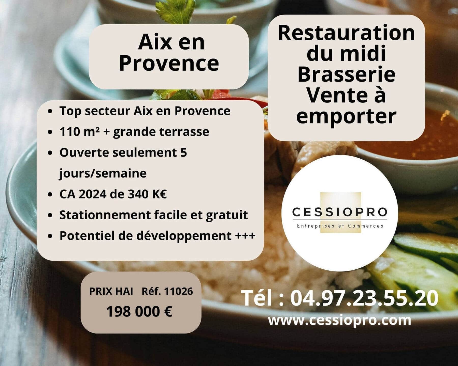 Vente a emporter restauration rapide brasserie · 150 m² · Fonds de commerce — photo 1