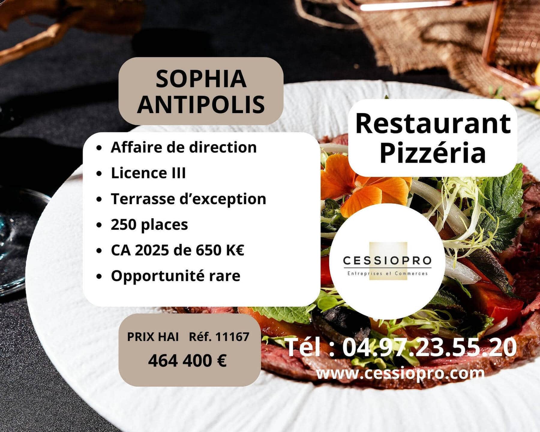 Pizzeria restaurant · 330 m² · Fonds de commerce — photo 1