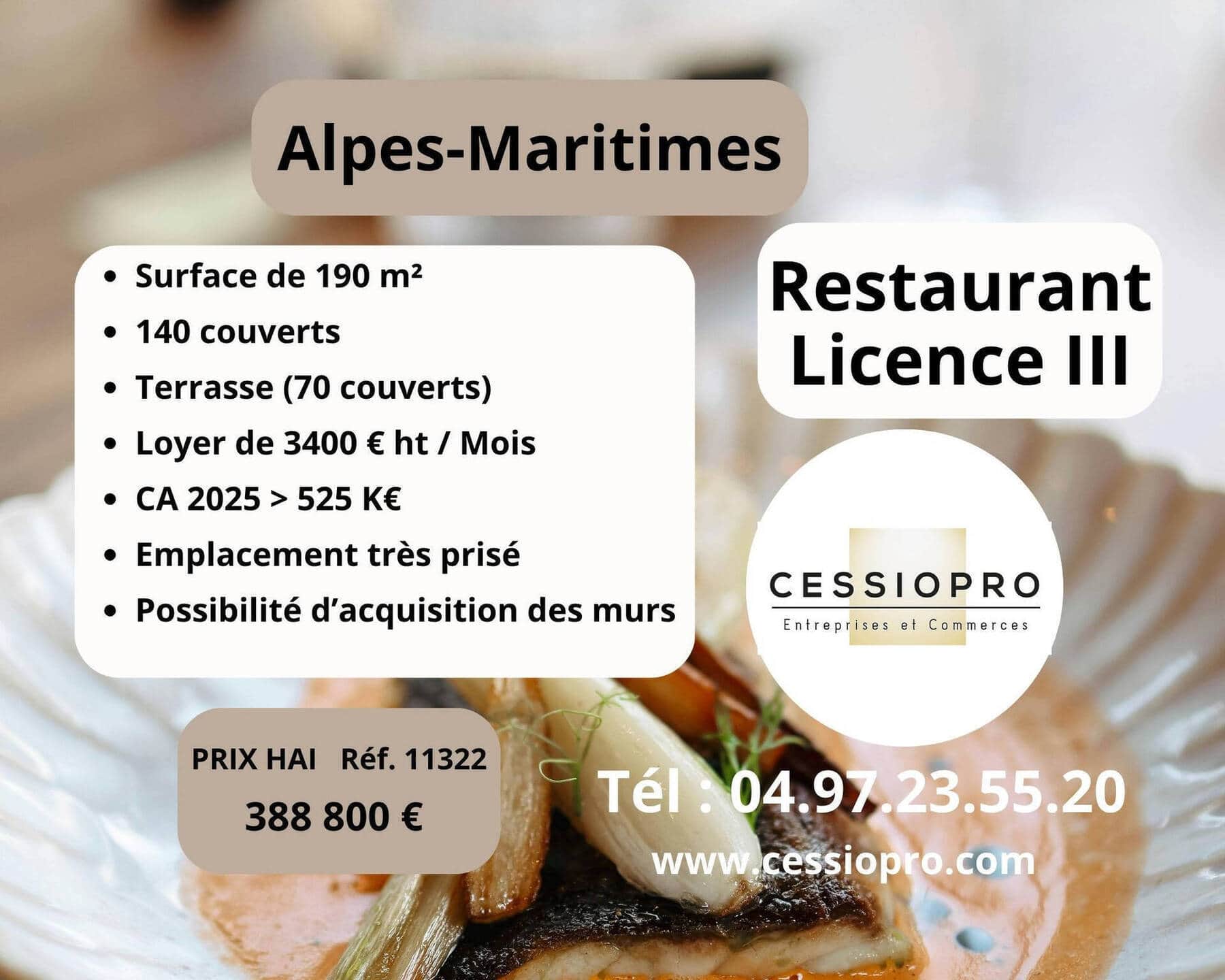 Restaurant · 300 m² · Fonds de commerce — photo 1