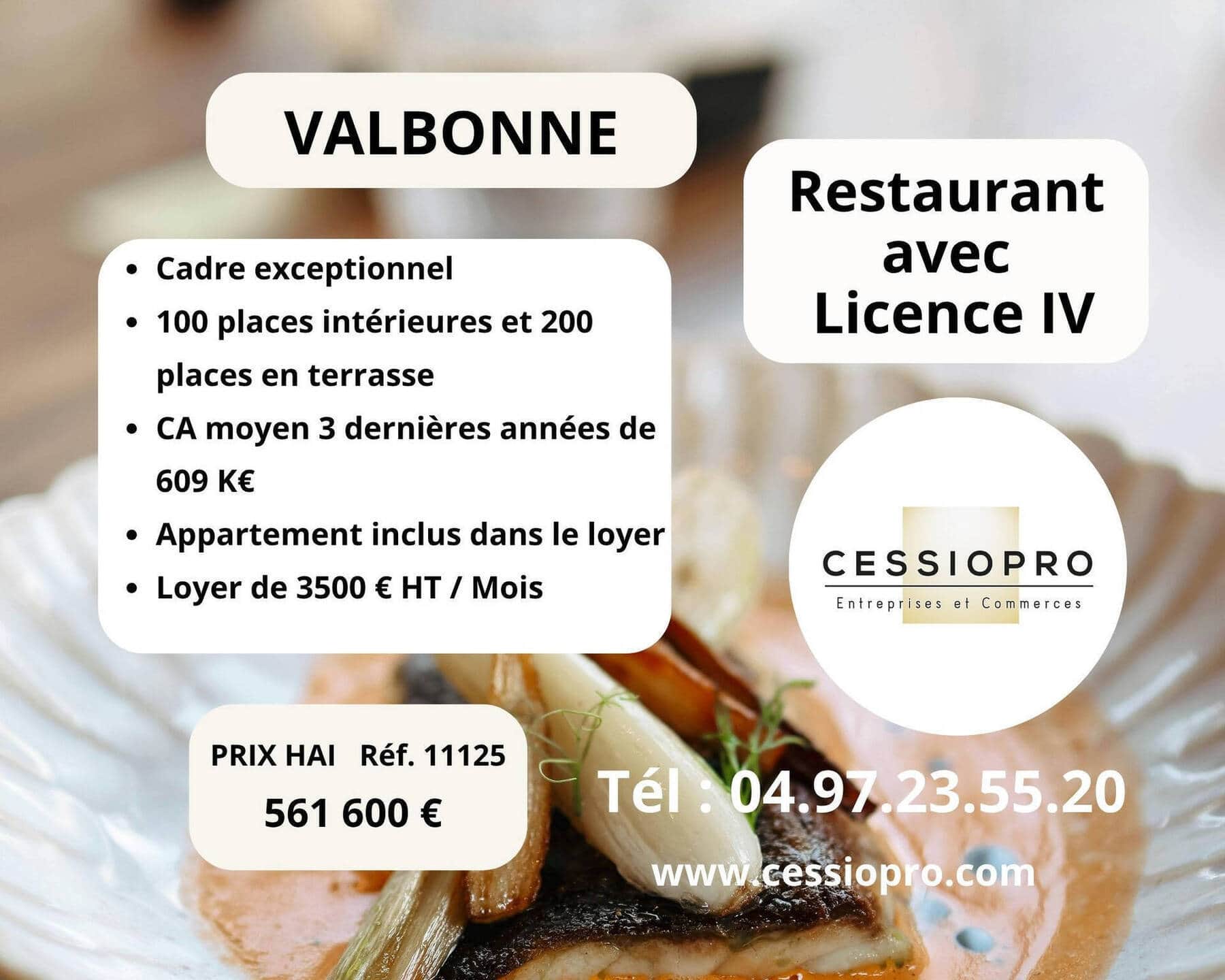 Restaurant licence iv · 330 m² · Fonds de commerce — photo 1