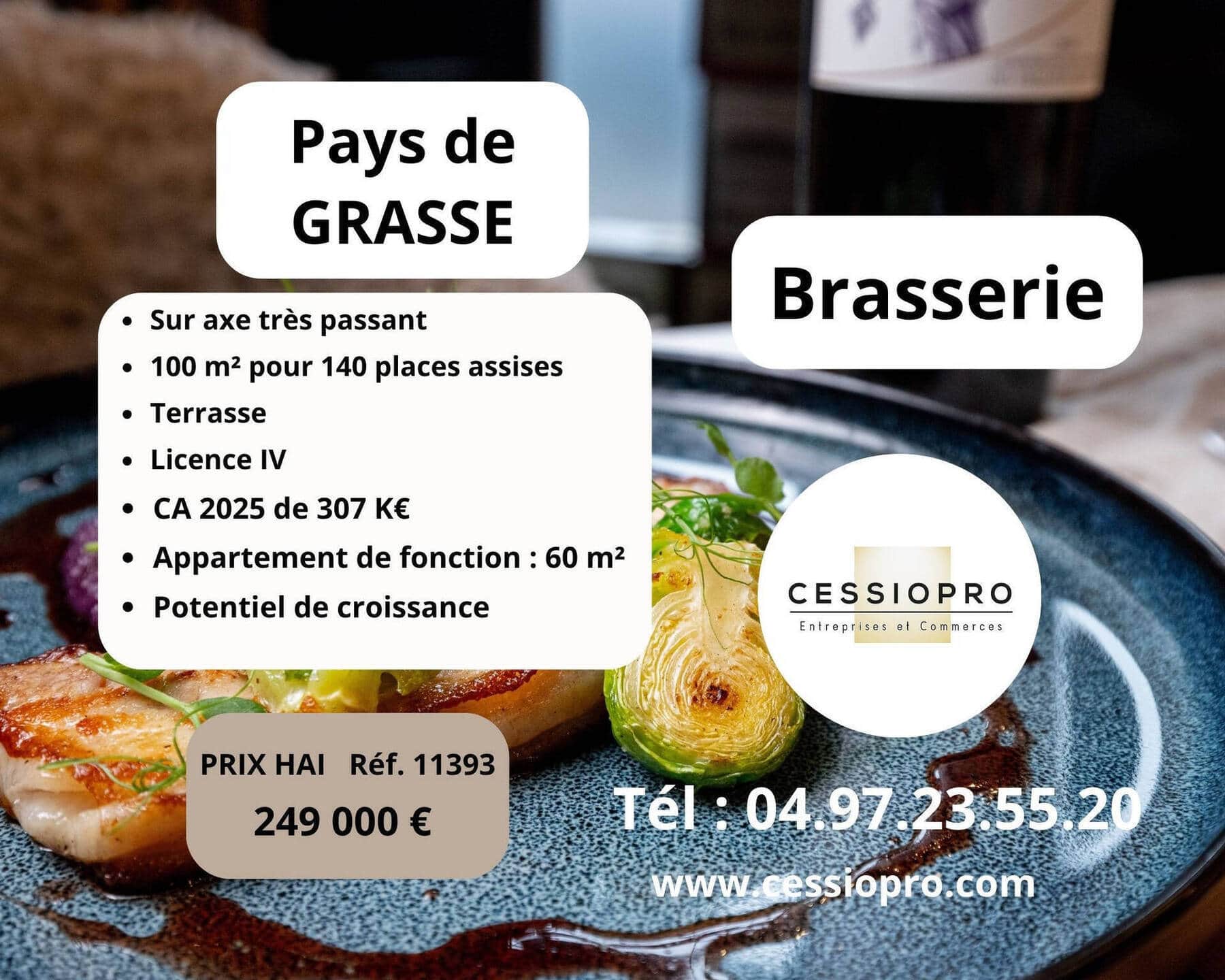 Brasserie · 260 m² · Fonds de commerce — photo 1