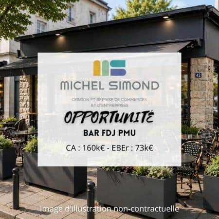 Bar pmu fdj avec 70 places terrasse 30 places murs en option parking affaire de jour · 100 m² · Fonds de commerce — photo 1